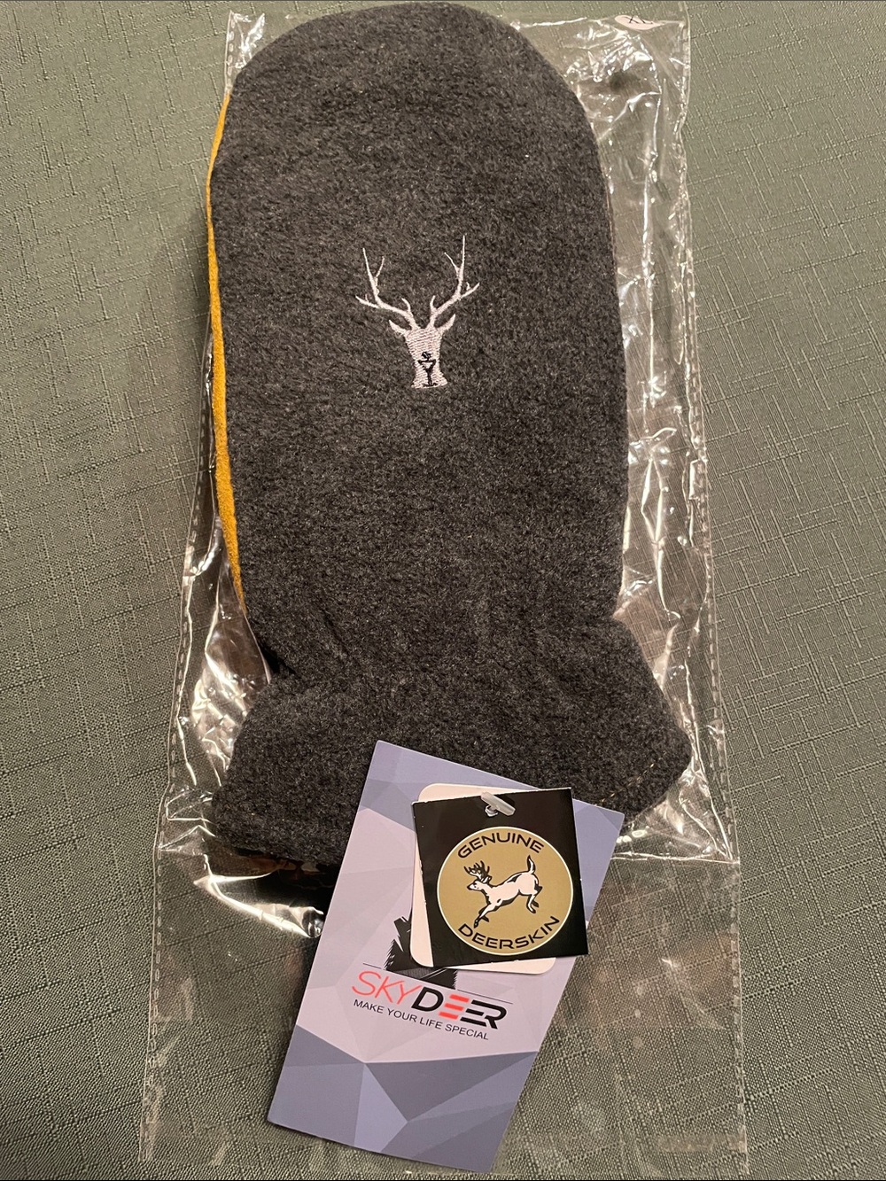 🌸NWT Skydeer Premium Genuine Deerskin Mittens - size men’s XL